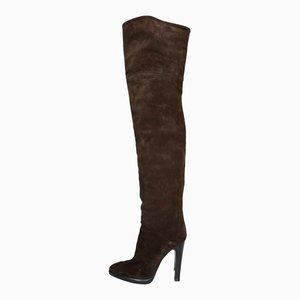 $1595 Giuseppe Brown Suede Tall Stiletto OTK Boot size 39